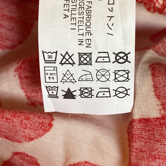 NWT. Zara Red Poplin Floral Print V-neck Midi Dress. Size XS. - Picture 10 of 10